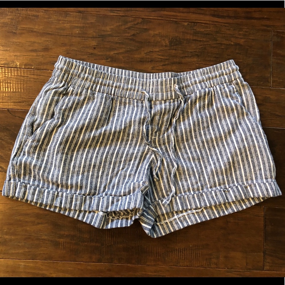 Striped drawstring shorts